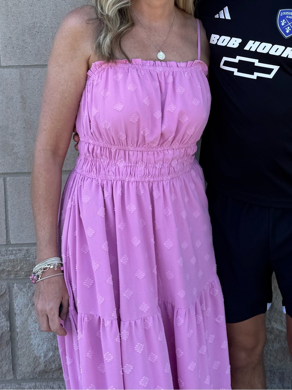 Hayden Pink Embossed Dress